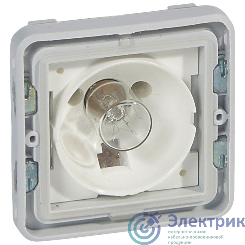 Индикатор световой Plexo для ламп E10 230В бел. Leg 069583