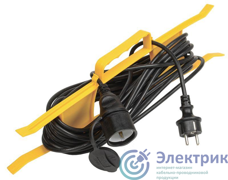 Удлинитель-шнур на рамке 1х40м 2P+PE IP44 УР40 3х1.0 IEK WKF14-10-01-40-44