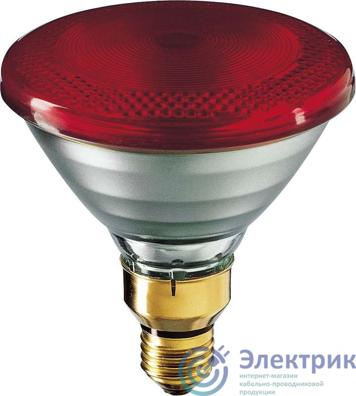Лампа накаливания инфракрасная IR175R PAR38 230В E27.1CT/12 PHILIPS 923801444210