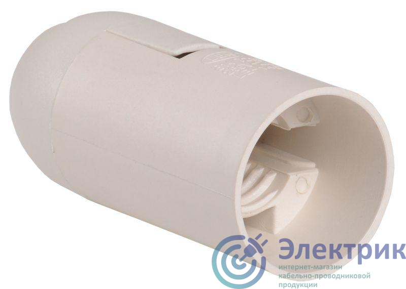 Патрон электрич. E14 Ппл14-02-К02 подвесной пластик. бел. (с этикет.) IEK EPP20-02-01-K01