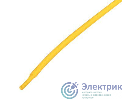 Трубка термоусадочная 2.0/1.0 1м желт. REXANT 20-2002