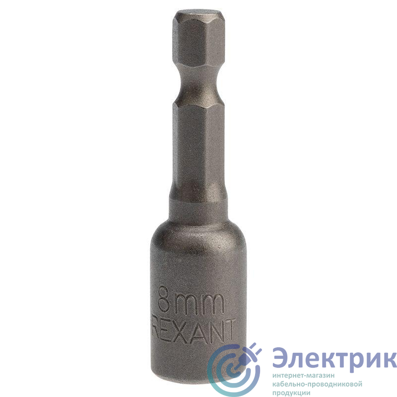 Ключ-насадка 8х48мм 1/4" магнитная (уп.20шт) Rexant 92-0401