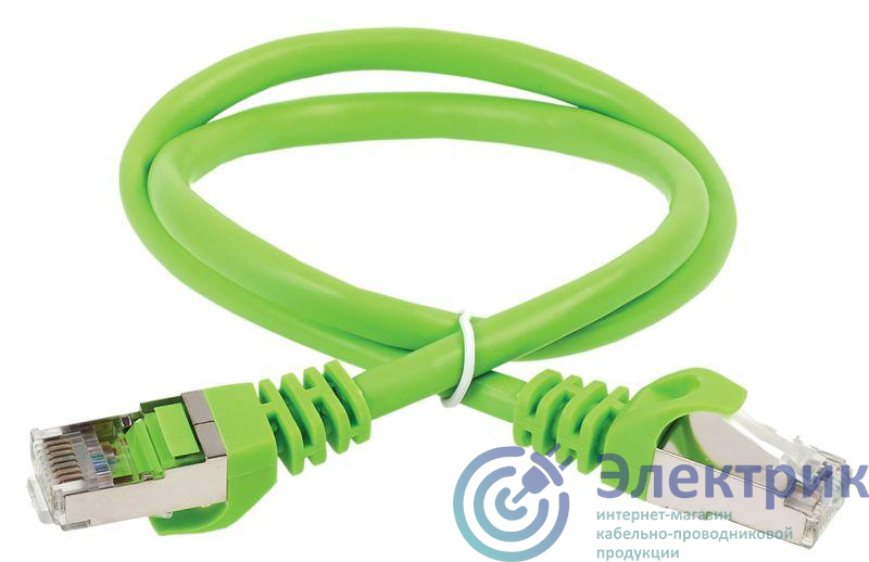 Патч-корд кат.5E FTP LSZH 2м зеленый ITK PC02-C5EFL-2M