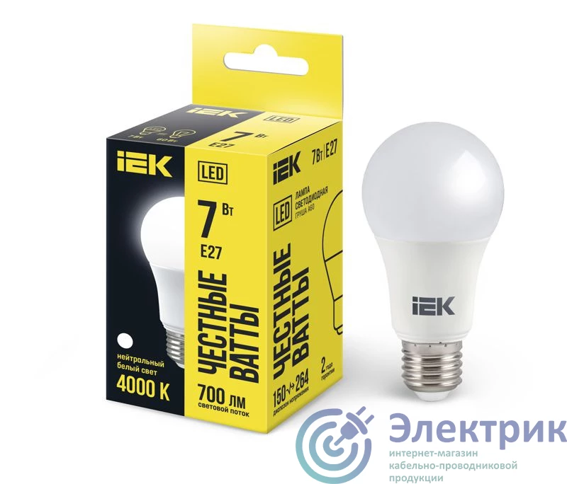 Фото IEK LLE-A60-7-230-40-E27