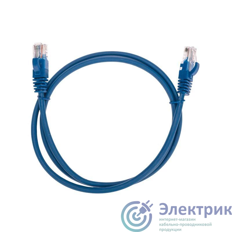 02-0104-1 | Патч-корд U/UTP CAT 5e RJ45-RJ45 26AWG LSZH син. 1м Rexant 