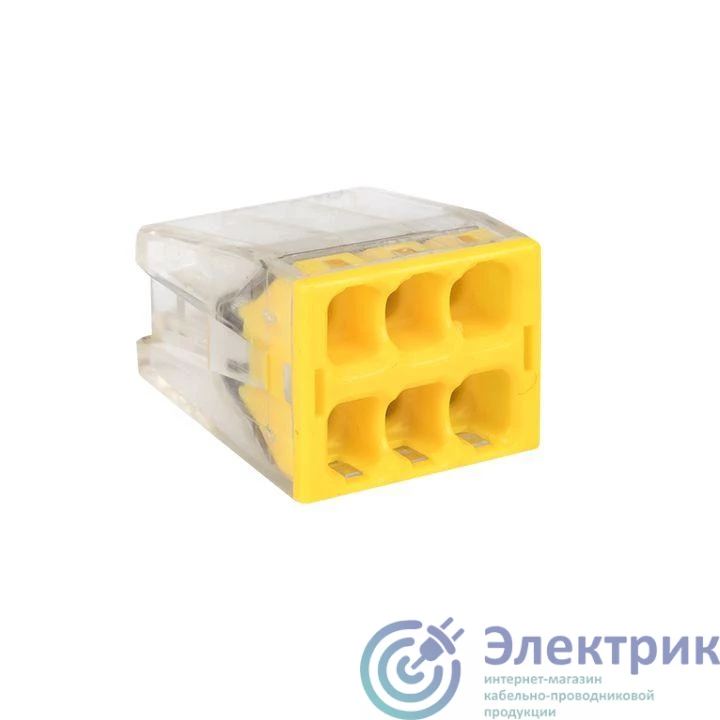 plc-smk-2273-246r | Клемма строительно-монтажная СМК 2273-246 6-проводная 0.5-2.5кв.мм с пастой (уп.4шт) PROxima EKF 