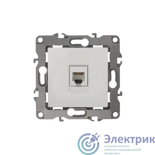Б0014711 | Розетка телефонная Эра12 12-3105-01 RJ11 IP20 бел. Эра 
