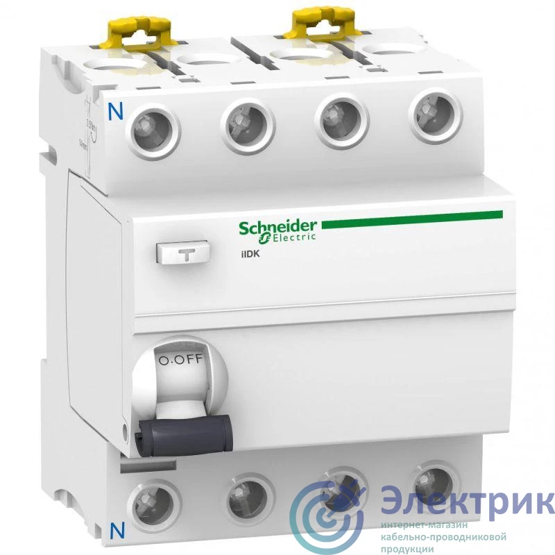 A9R50425 | Выключатель дифференциального тока (УЗО) 4п 25А 30мА тип AC iID K Acti9 SchE 