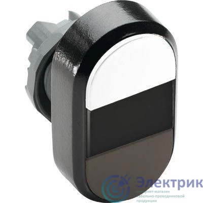 1SFA611134R1106 | Кнопка двойная MPD5-11B (бел./черн.) непрозр. черн. линза без текста ABB 