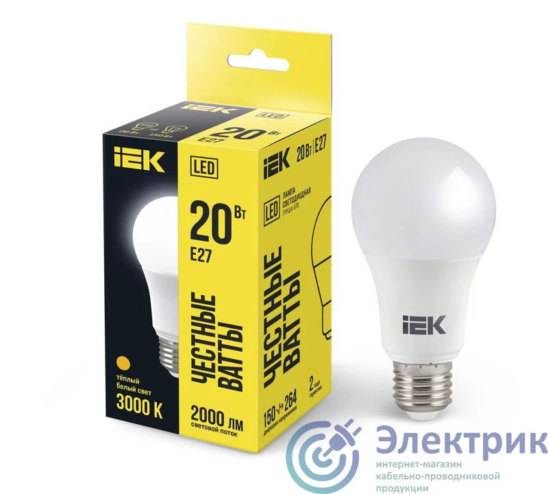 Фото IEK LLE-A60-20-230-30-E27