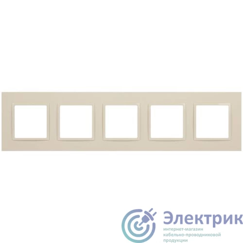 Б0060592 | Рамка 5-м Elegance 14-5015-02 Classic слон. кость Эра