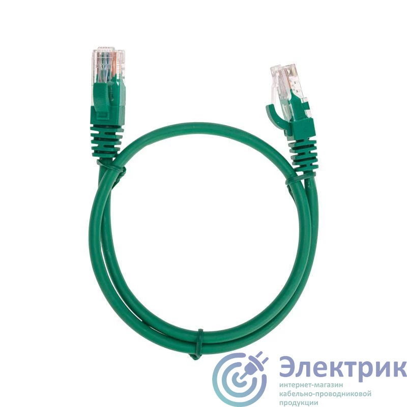 02-0106-05 | Патч-корд U/UTP CAT 5e RJ45-RJ45 26AWG LSZH зел. 0.5м Rexant 