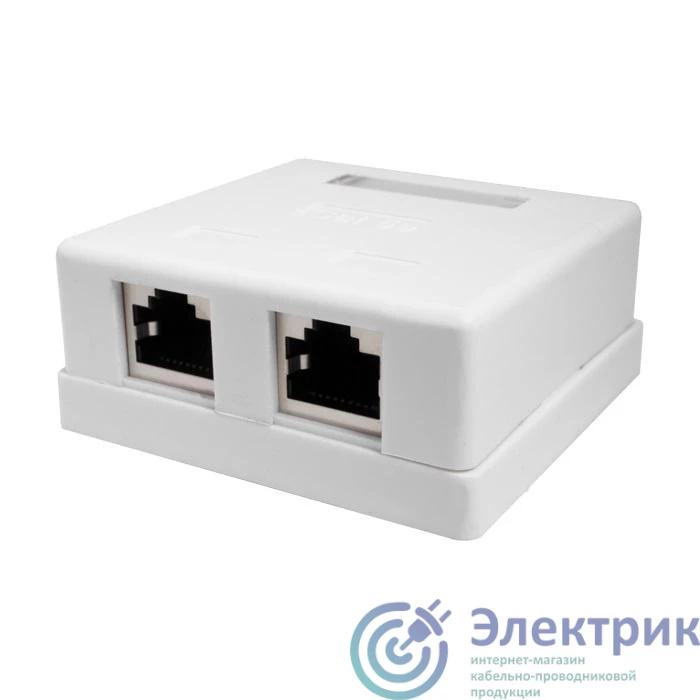 10-0308-1 | Розетка компьютерная 8P8C RJ-45 FTP кат.5E 2 порта (DIY) SUPRLAN