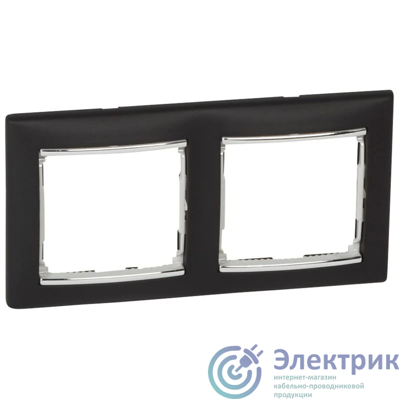 696739 | Рамка 2-м Valena ноктюрн./сер. штрих (DIY-упак.) IEK