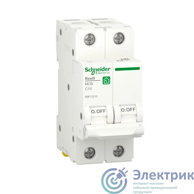 R9F12210 | Выключатель автоматический модульный 2п C 10А Resi9 6000А SchE 
