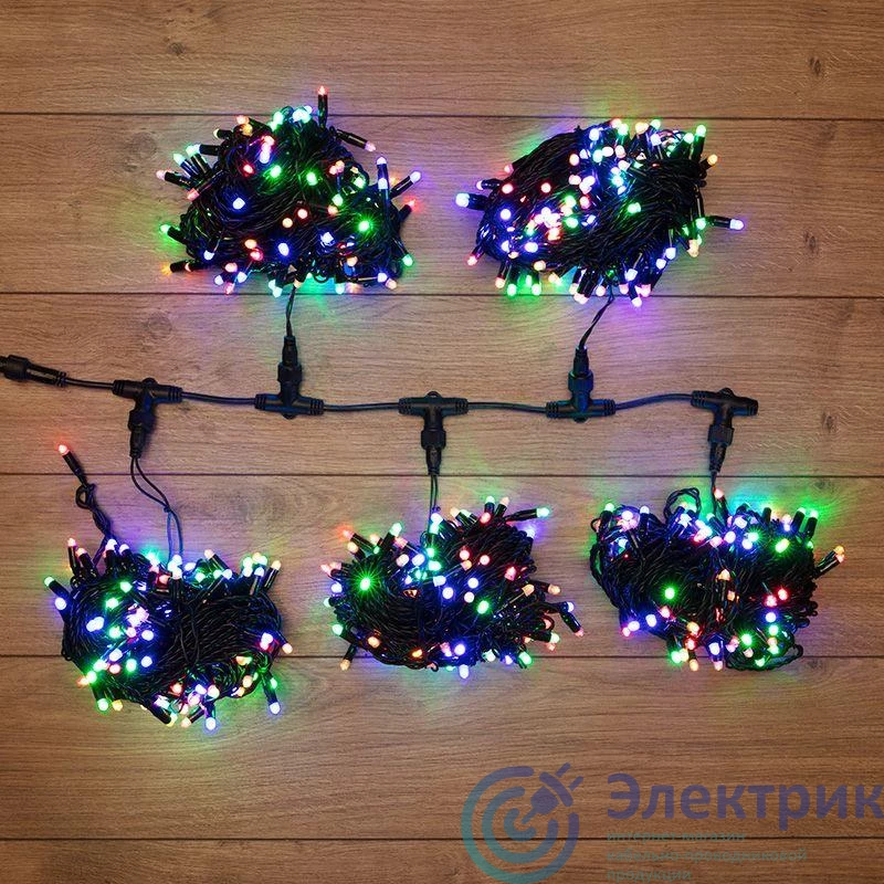323-509 | Гирлянда светодиодная "LED ClipLight" 5 нитей х20м 665LED мультиколор 50Вт 24В IP65 трансф. в компл. Neon-Night 