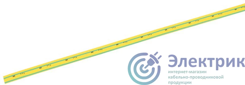 UDRS-D8-1-K52 | Трубка термоусадочная ТТУ нг-LS 8/4 желт./зел. 1м IEK 