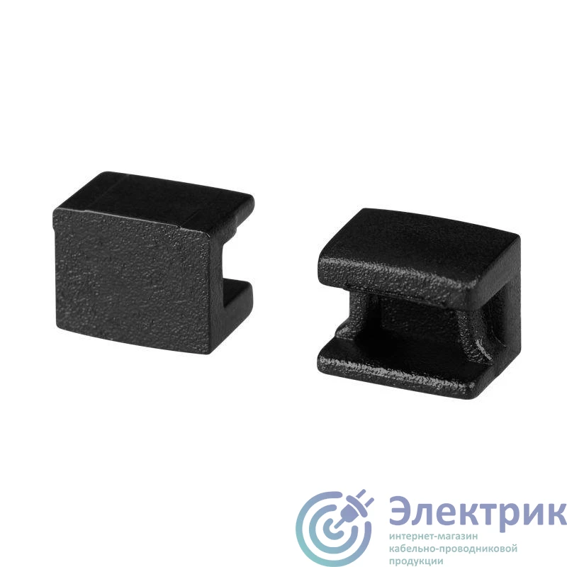 043907 | Заглушка PLINTUS-FANTOM BLACK глухая пластик (комплект) Arlight 