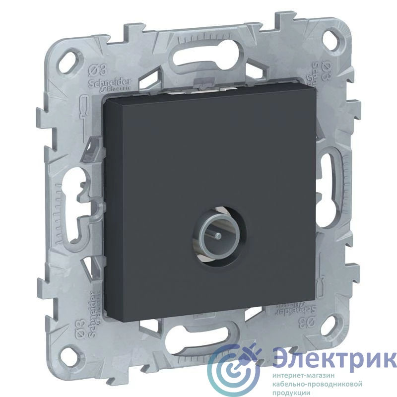 NU546254 | Механизм розетки TV UNICA NEW одиноч. антрацит SchE 