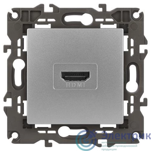 Б0034334 | Розетка 14-3114-03 HDMI Elegance алюм. ЭРА