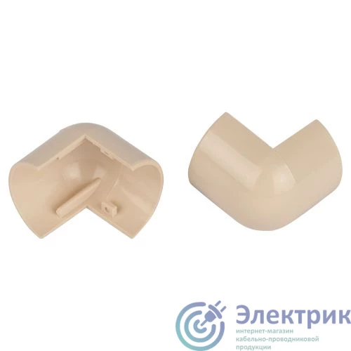 Б0064925 | Угол для кабель-канала полукруглого внешн. 30х13мм OC-KK-30-13-B беж. (уп.2шт) Эра 