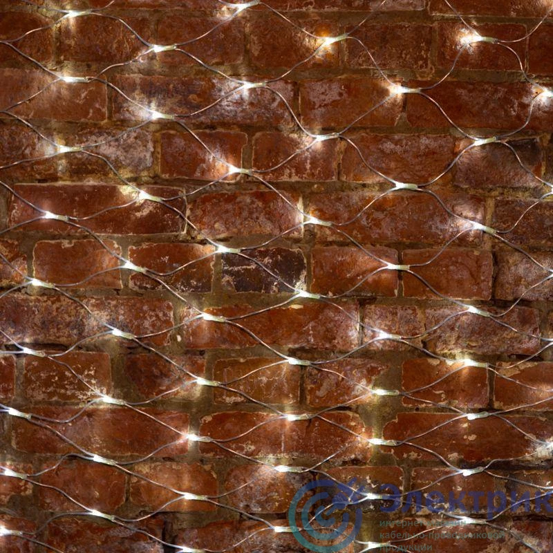 215-045 | Гирлянда светодиодная "Сеть" 2х1.5м 288LED бел. 24Вт 230В IP65 свечение с динамикой провод ПВХ прозр. Neon-Night 