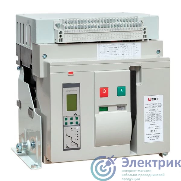 mccb45-3200-2500-v2 | Выключатель автоматический 3п 3200/2500А 100кА ВА-45 стац. v2 EKF 