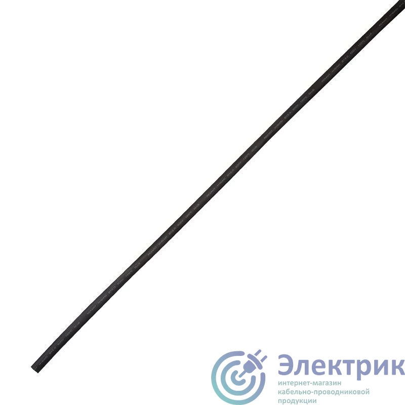 23-1206 | Трубка термоусадочная двустенная клеевая 12/3 (4:1) черн. 1м Rexant 