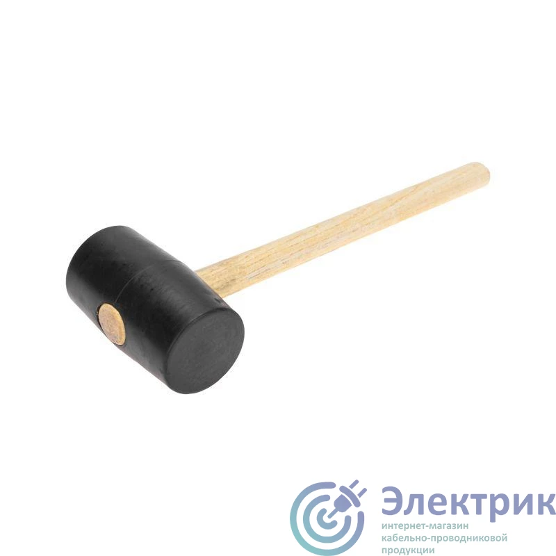 KR-12-8145 | Киянка 910г деревянная рукоятка резинов. черн. Kranz 