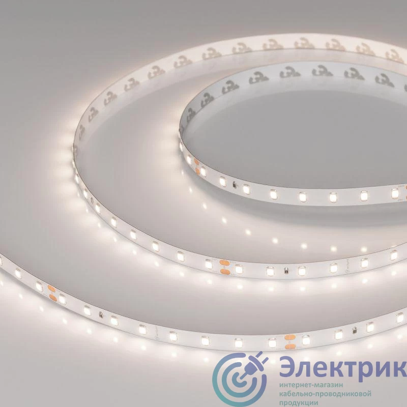 024512(2) | Лента светодиодная RT-A80-8mm 24V Day 4000К 6Вт/м IP20 2835 высок. эффект. 150лм/Вт (уп.5м) Arlight 