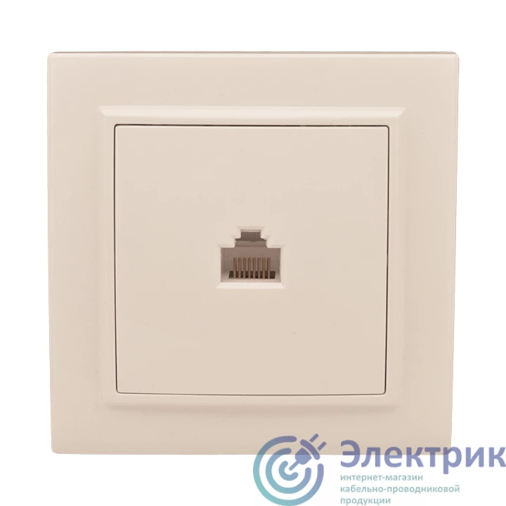 ERK01-035-20 | Розетка компьютерная 1-м СП Минск RJ45 беж. EKF