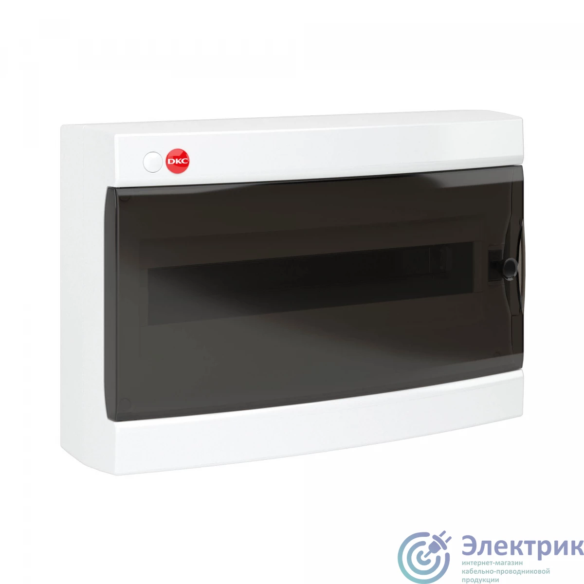 84918 | Щит распределительный навесной ЩРн-П-18з IP41 пластиковый прозрачная дверь с клеммным блоком DKC 