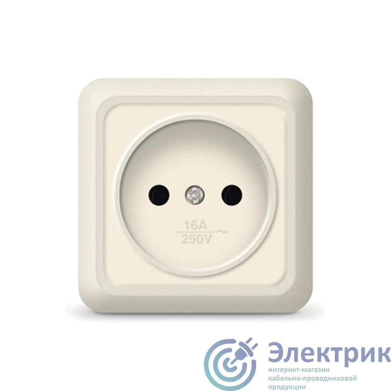 Б-О0028 | Розетка 1-м ОП Олимп 16А IP20 с заземл. сл. кость UNIVersal