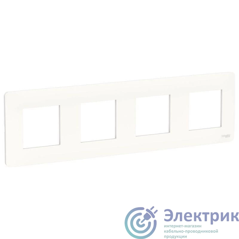 NU200818 | Рамка 4-м UNICA STUDIO бел. SchE