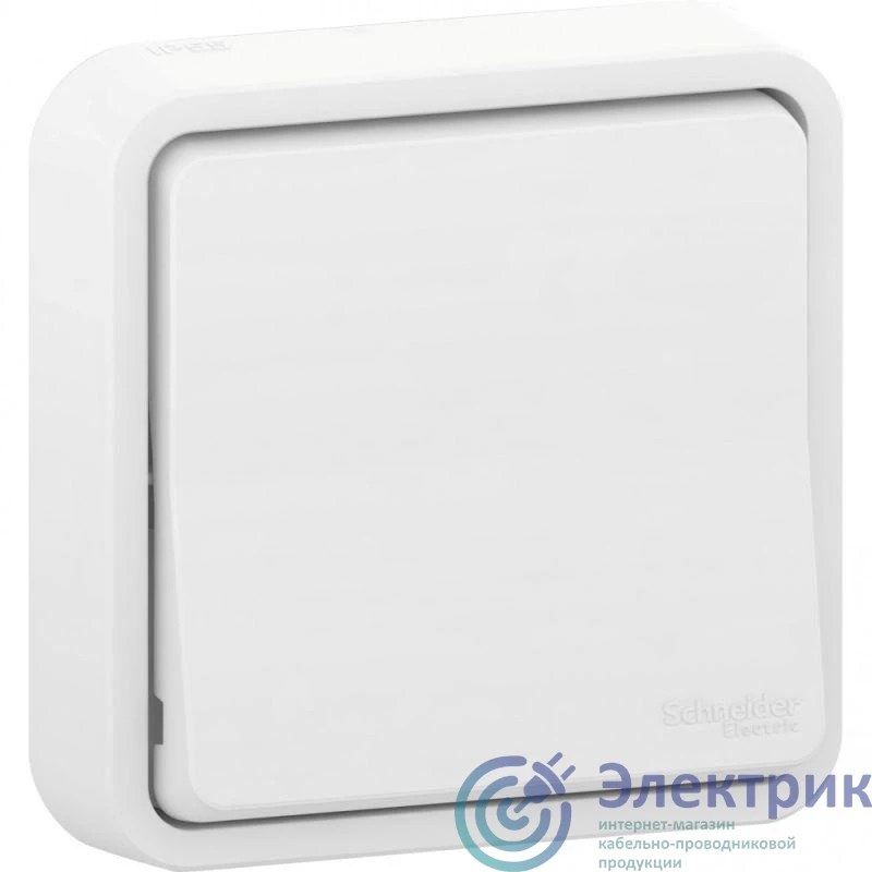 MUR39721 | Переключатель проходной 1-кл. СП Mureva Styl 10А IP55 (сх. 6) в сборе бел. SchE 