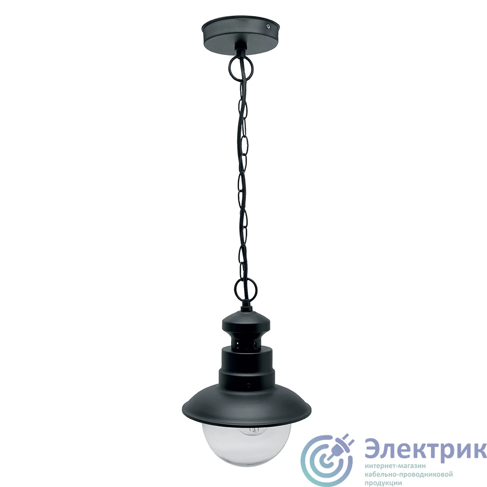 PL575 11598 | Светильник НСУ-60w цепь Е27 IP44 черный FERON 