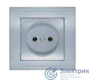 7949834 | Розетка 1-м СП Бриллиант 16А IP20 без заземл. серебр. UNIVersal