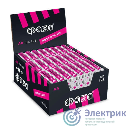 2854643 | Элемент питания алкалиновый AA/LR6 1.5В Super Alkaline box-96 (уп.96шт) ФАZА