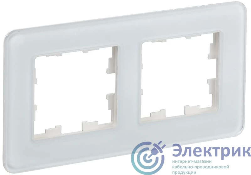 BR-M22-G-41-K01 | Рамка 2-м BRITE РУ-2-2-Бр стекло бел. RE IEK