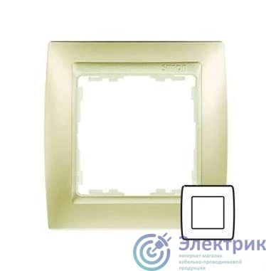 82914-34 | Рамка 1-м Simon82 матов. шампань/метал. Simon