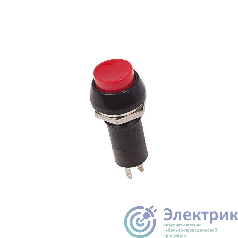 36-3030 | Выключатель-кнопка 250В 1А (2с) ON-OFF красн. (PBS-11А) Rexant