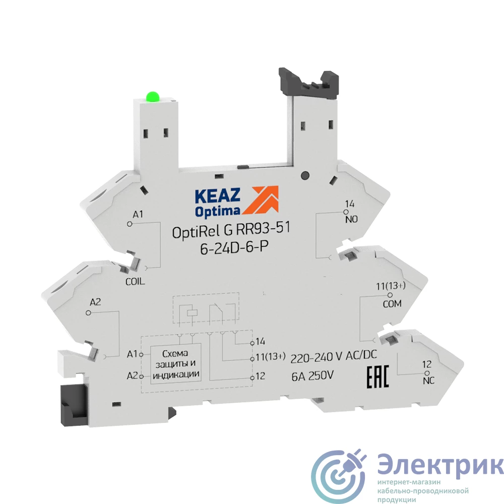 281157 | Розетка для реле OptiRel G RR93-01-6-24D-6-V КЭАЗ 