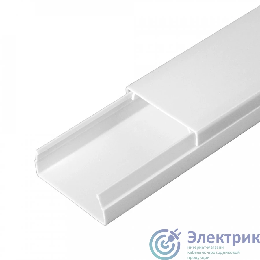 PR.0325206 | Кабель-канал белый 2-й замок в п/э 40х16 мм (56м/уп) Промрукав 