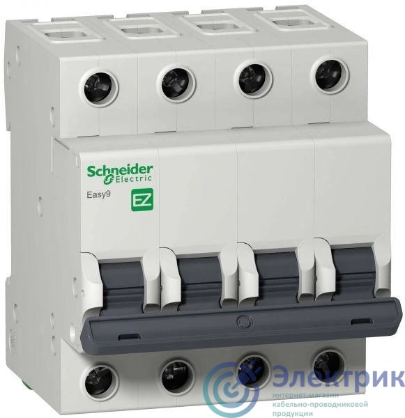 EZ9F34440 | Выключатель автоматический модульный 4п C 40А 4.5кА EASY9 =S= SchE 
