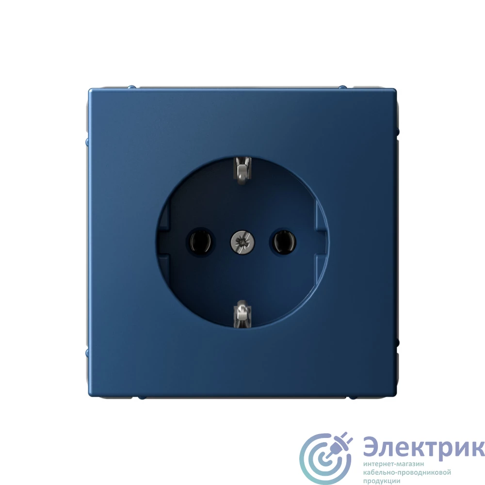 GAL001143S | Розетка ArtGallery 16А с заземл. быстрозажим. клем. механизм аквамарин SE 