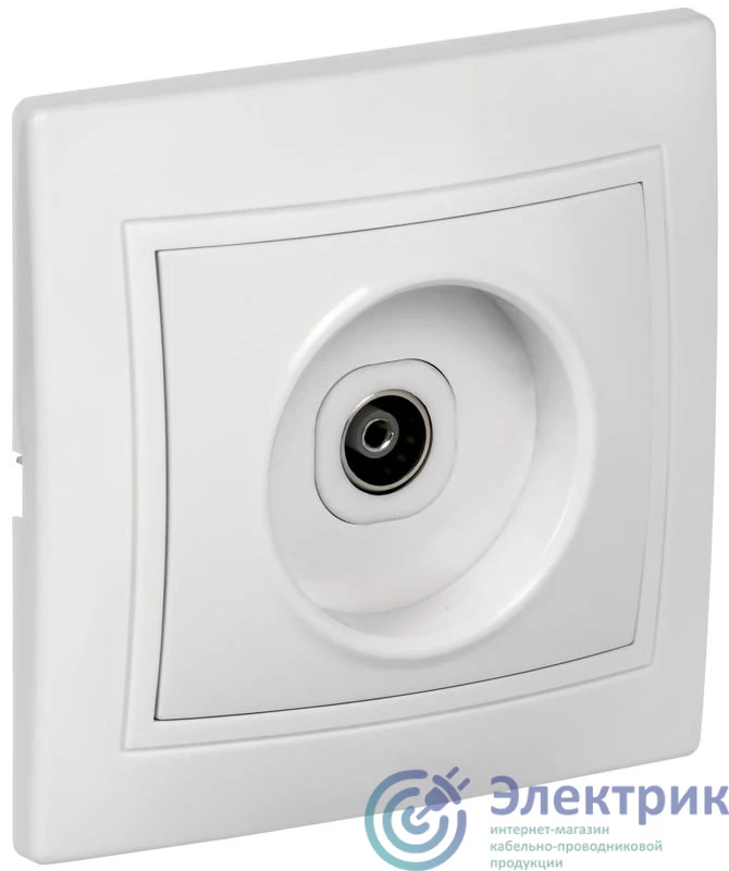 EAK10-K01-DM | Розетка телевизионная TV 1-м СП Кварта РТВ10-КБ IP20 бел. GENERICA 