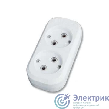 E202 | Колодка удлинителя 2-м без заземл. АБС-пластик UNIVersal