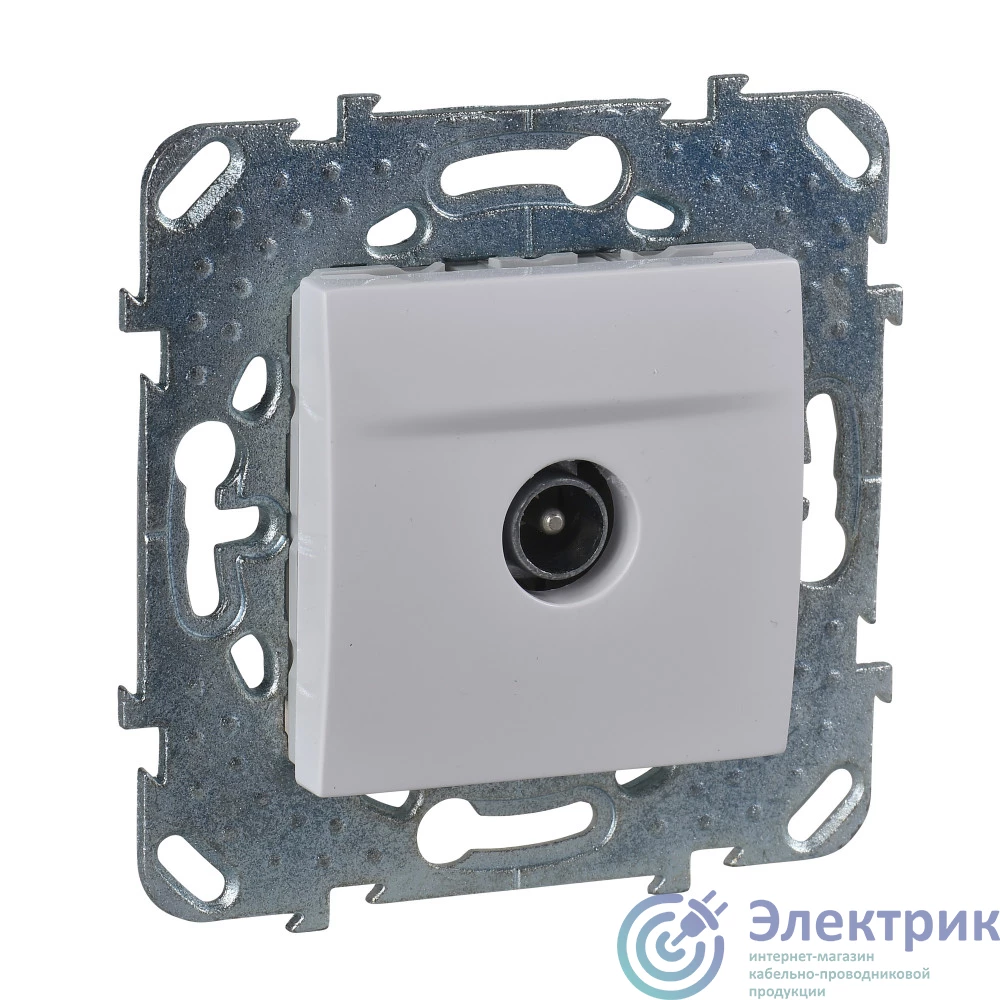 MGU5.464.18ZD | UNICA Розетка телевизионная TV оконечная в рамку белая Schneider Electric 