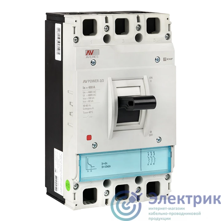 mccb-33-400-TR-av | Выключатель автоматический AV POWER-3/3 400А 35кА TR EKF 