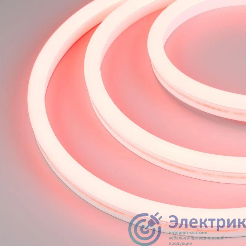 051942 | Лента светодиодная WAVE-SIDE-A120-12x25mm 230В Red 12Вт/м IP67 wire x2 грибовидная форма герметичная (уп.50м) Arlight 